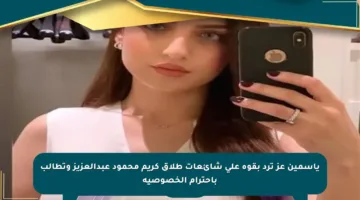 ياسمين عز ترد بقوة على شائعات طلاق كريم محمود عبدالعزيز وتطالب باحترام الخصوصية